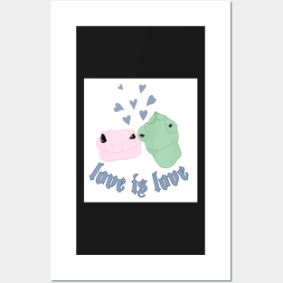 lizards in love Posters and Art